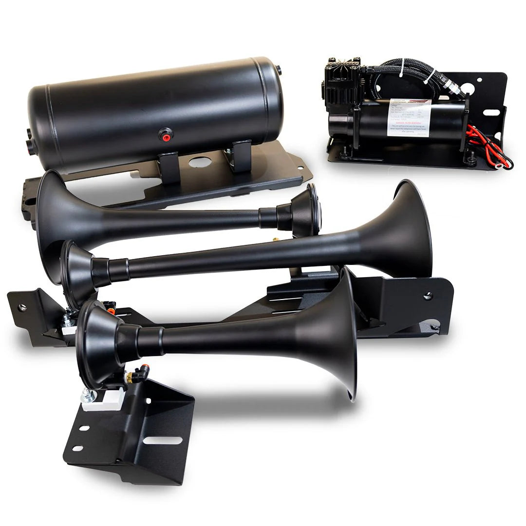 DIRECT FIT TRAIN HORN AND ONBOARD AIR SYSTEMS FOR 2014-2024 RAM 2500/3500