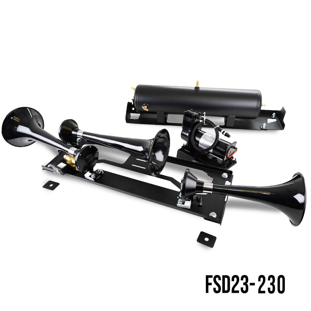 DIRECT FIT TRAIN HORN AND ONBOARD AIR SYSTEMS FOR 2023-2025 FORD SUPER DUTY F-250 / F-350 / F-450