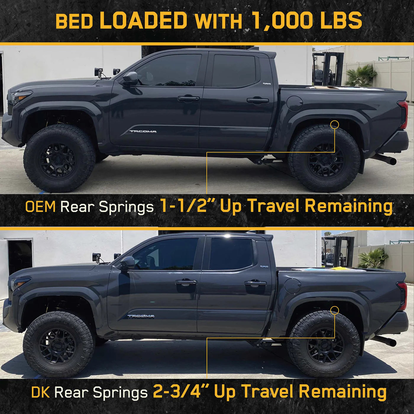 2024-2025 Toyota Tacoma +1" Rear Springs Side View