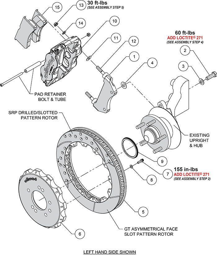 Forged Narrow Superlite 6R Big Brake Front Brake Kit Drilled/Slotted (Hat) 240SX | 300ZX | Skyline R32 | 17" Wheel Diameter Minimum