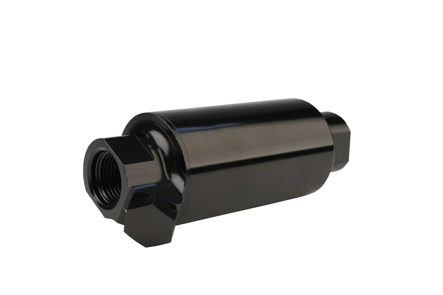 10 Micro Black Dual Outlet Oil/Fuel Filter with ORB-10 Ports