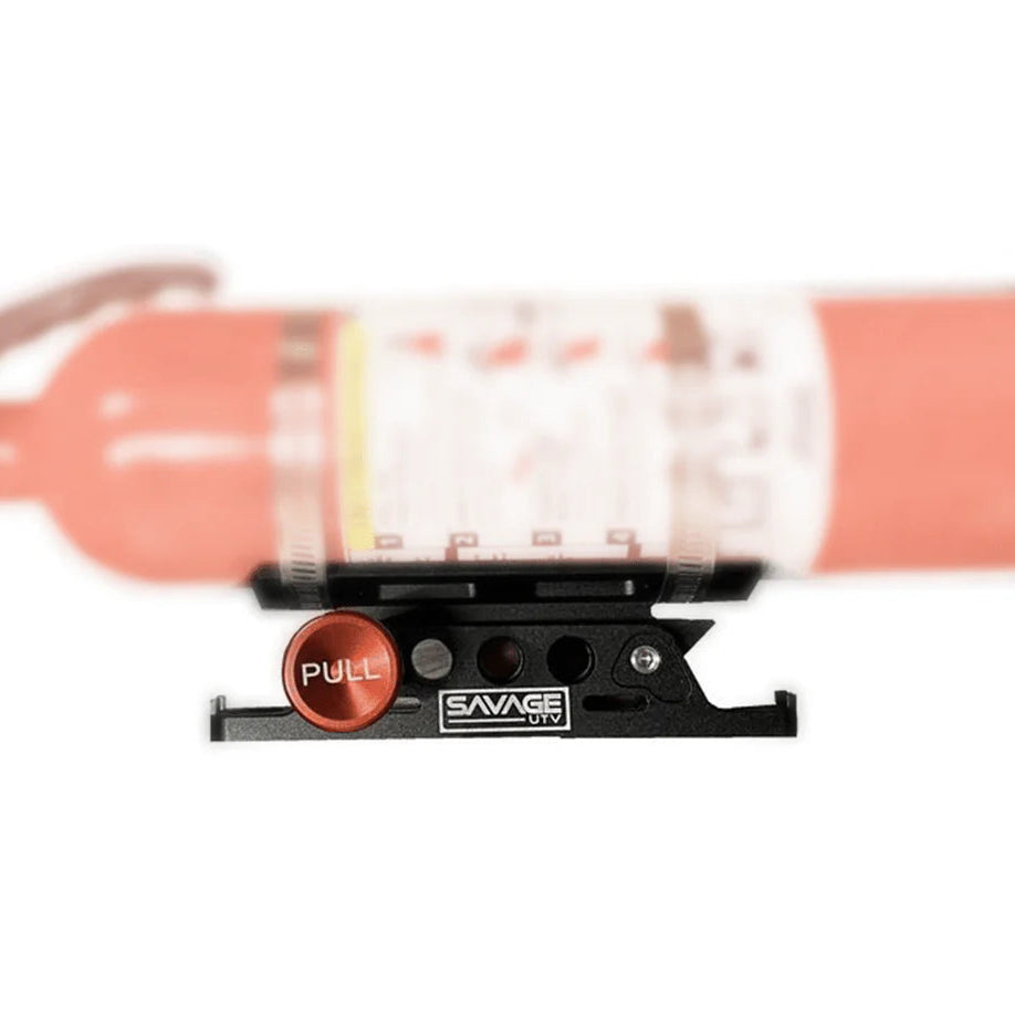 Fire Extinguisher Mount: 6061-T6 Billet Aluminum Front View