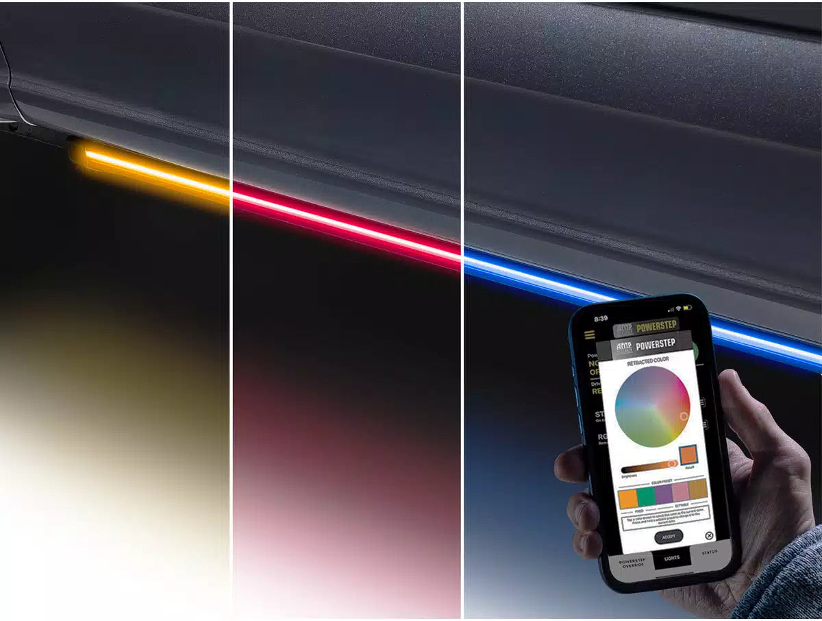 AMP Research 22-24 Toyota Tundra CrewMax PowerStep Vision Front View