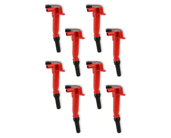 MSD Ignition Coil - Ford F-Series - 6.2L V8 - Red - 8-Pack Front View Red
