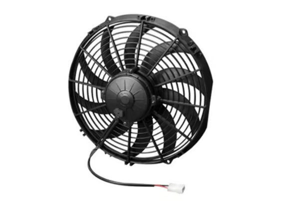 SPAL® 12.00" Inch Electric Fan Pusher Style High Performance 1380CFM 10 Curved Style blades Front View