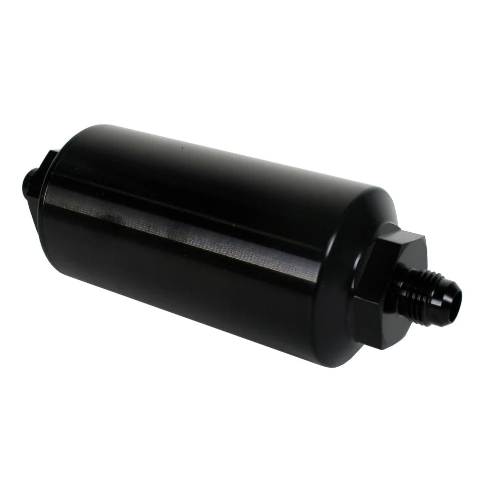 10 Micron Black Fuel Filter with Male AN-06 Ports & Microglass Element