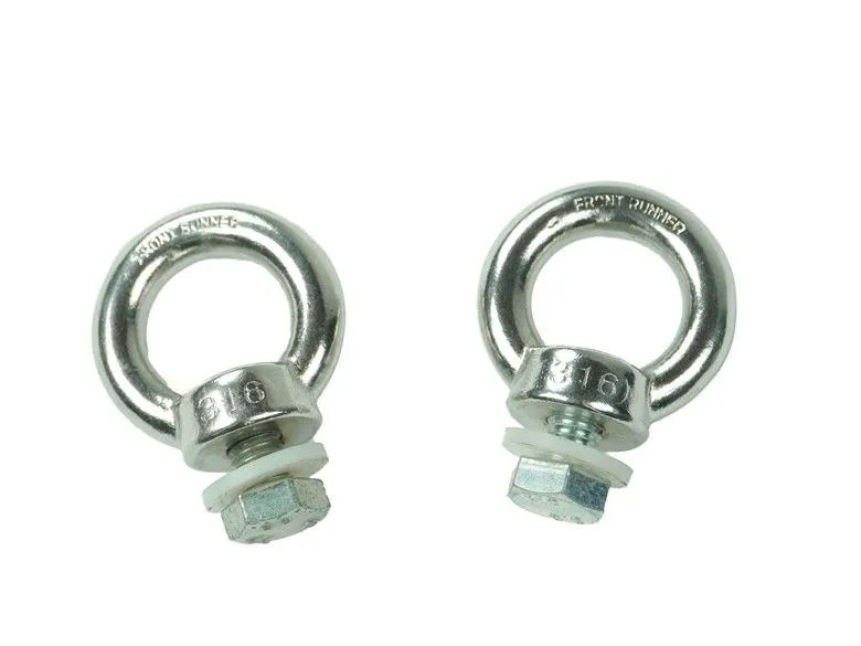 Front Runner Stainless Steel Tie Down Rings Front View