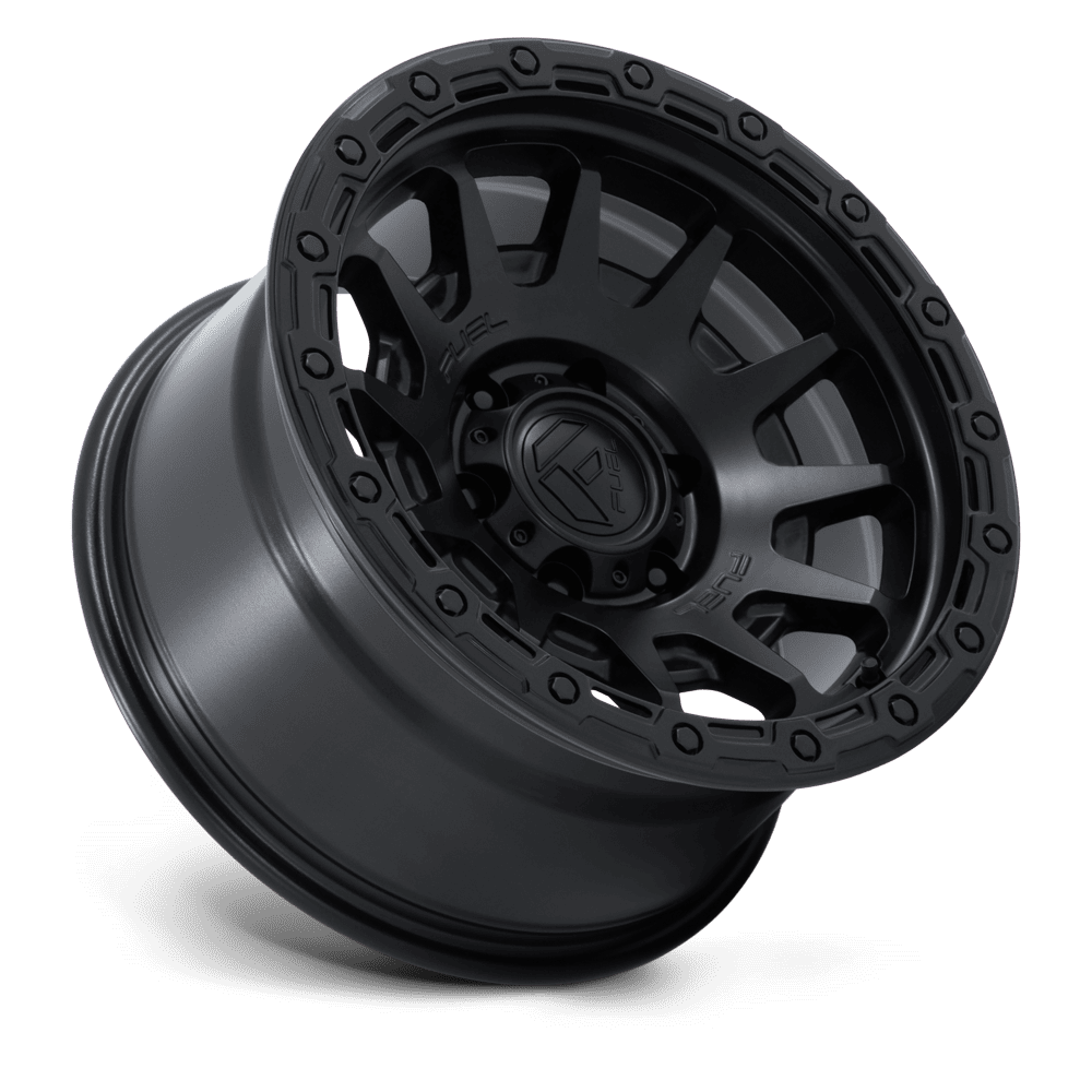 Fuel Wheels | FORTRESS | MATTE BLACK W/ GLOSS BLACK LIP