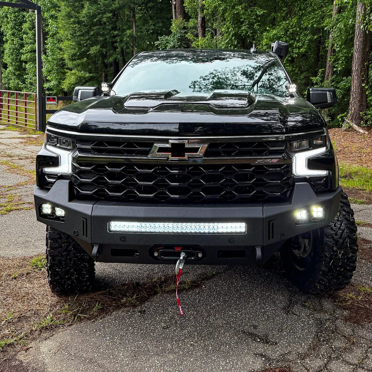 2023-2025 CHEVY 1500 ZR2 OCTANE FRONT WINCH BUMPER Front View