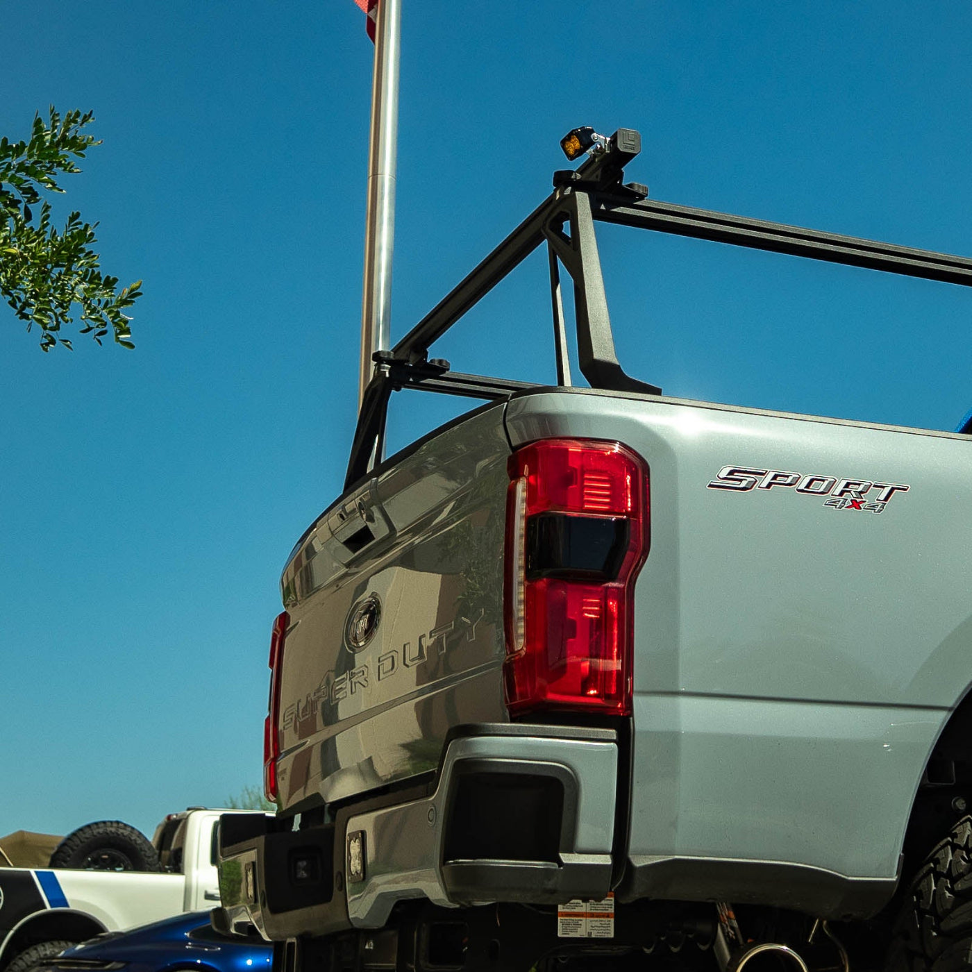 SDHQ Built Billet Bed Rail Chase Light Mount installed 