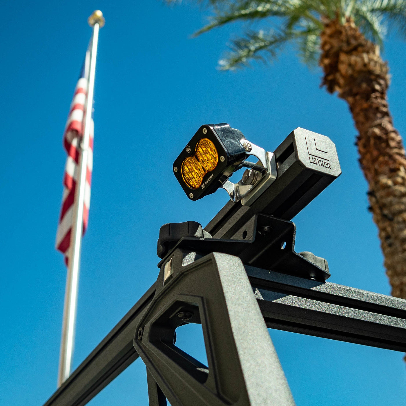 SDHQ Built Billet Bed Rail Chase Light Mount installed 