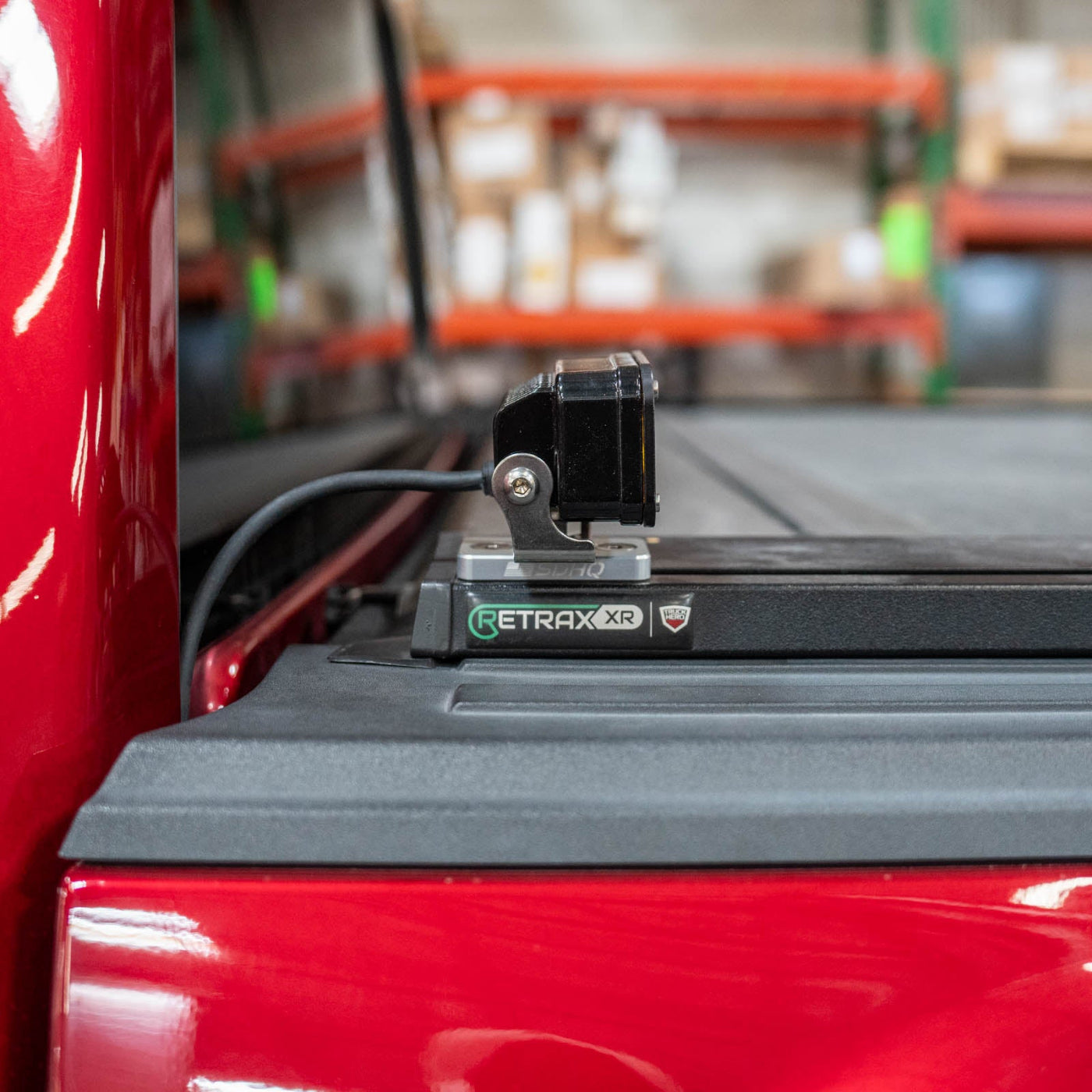 SDHQ Built Billet Bed Rail Chase Light Mount installed