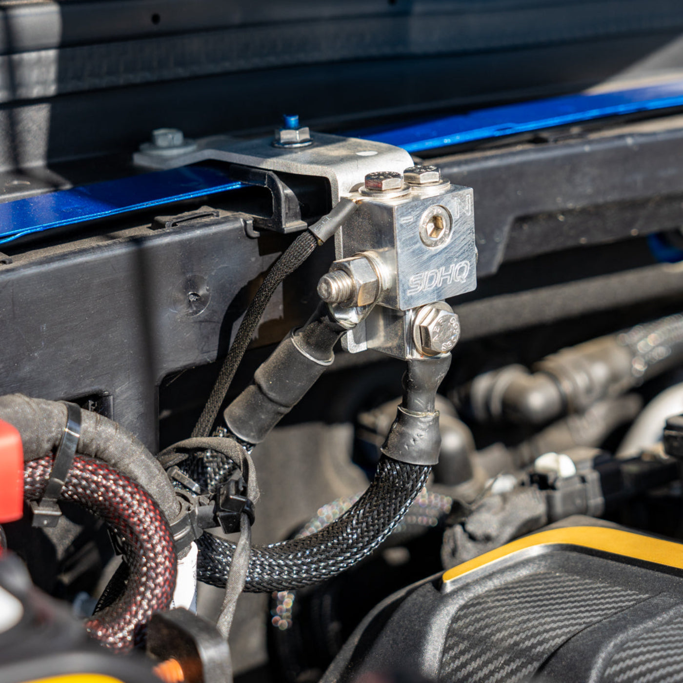 2018-2023 Jeep JL/JT (392 & 3.0L Eco Diesel) SDHQ Built Billet Battery Terminal Kit installed 