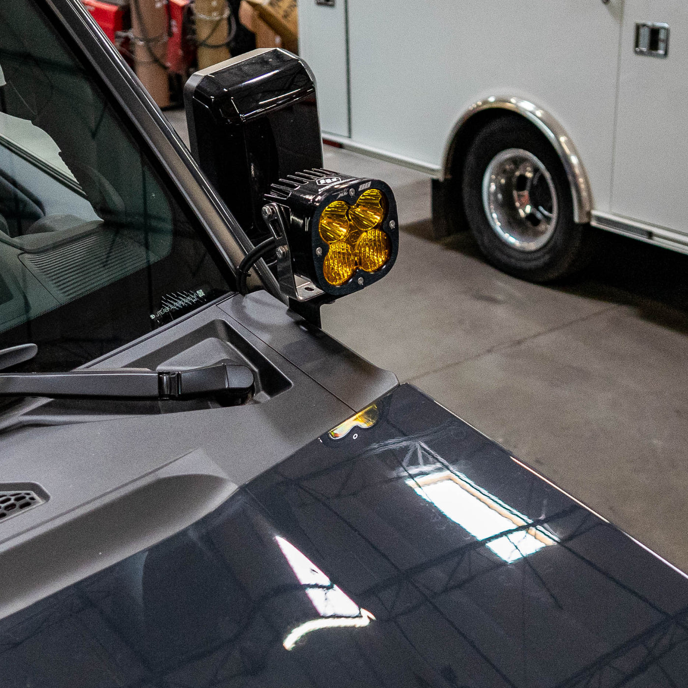 SDHQ Built '24-25 LC250 A-Pillar Light Mounts installed 