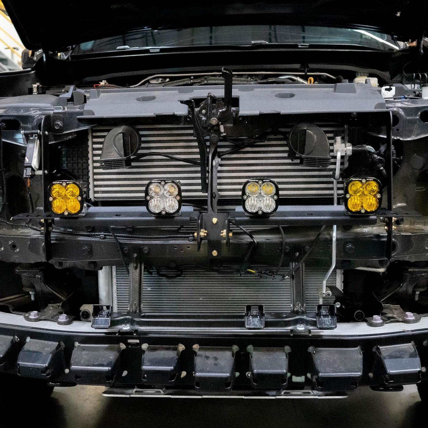 SDHQ Built '24-25 Tacoma Behind The Grille Pod Light Mounting Kit installed