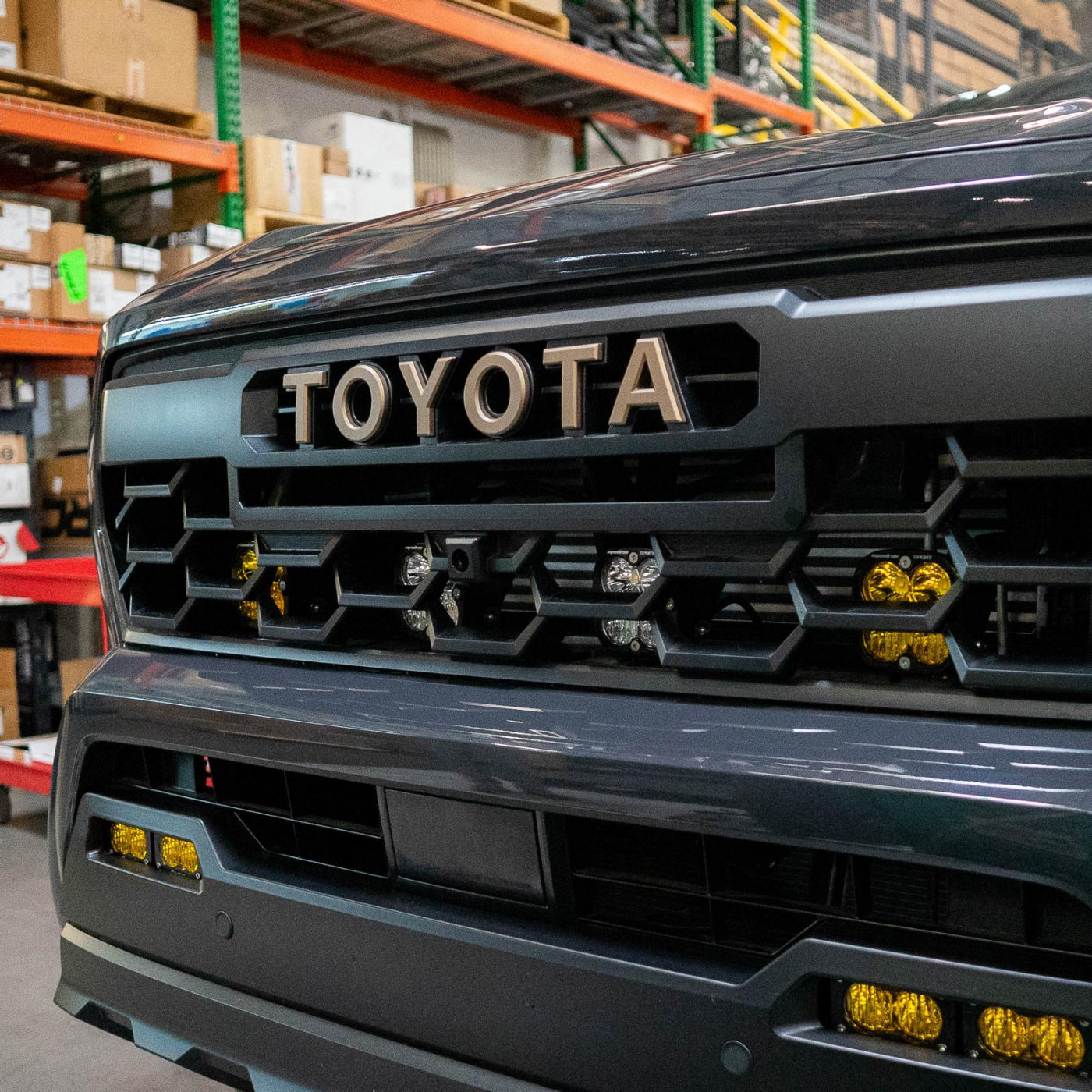 SDHQ Built '24-25 Tacoma Behind The Grille Pod Light Mounting Kit installed 