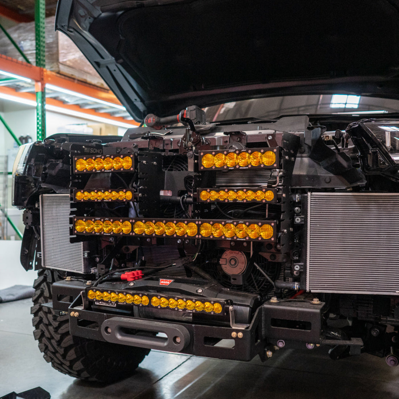 '22-25 Toyota Tundra/2023+ Sequoia SDHQ Built Behind the Grille Light Bar Mount installed 