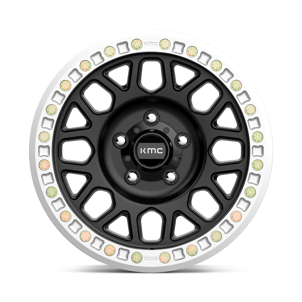 KMC WHEELS | GRENADE DESERT BEADLOCK Front View Black