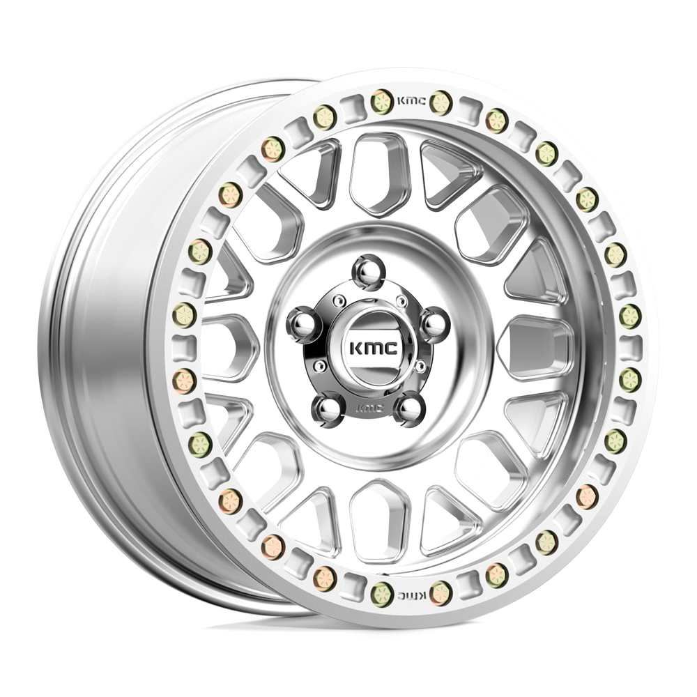 KMC WHEELS | GRENADE DESERT BEADLOCK Front View Silver