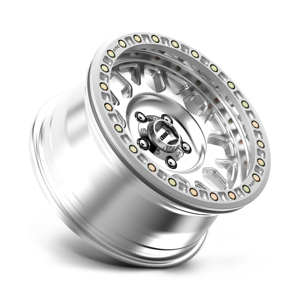 KMC WHEELS | GRENADE DESERT BEADLOCK Front View Silver