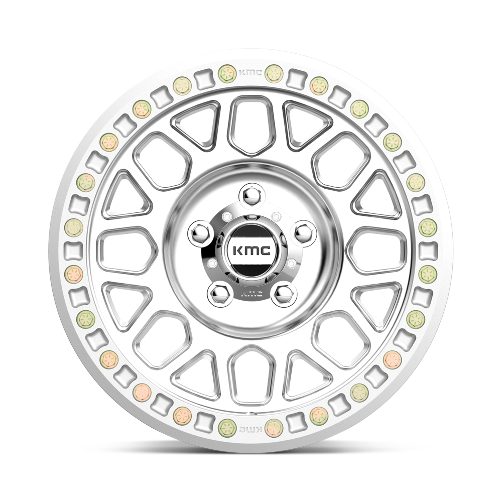 KMC WHEELS | GRENADE DESERT BEADLOCK Front View Silver