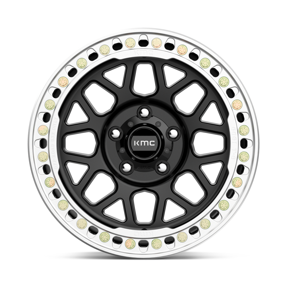 KMC WHEELS | GRENADE CRAWL BEADLOCK Front View Black