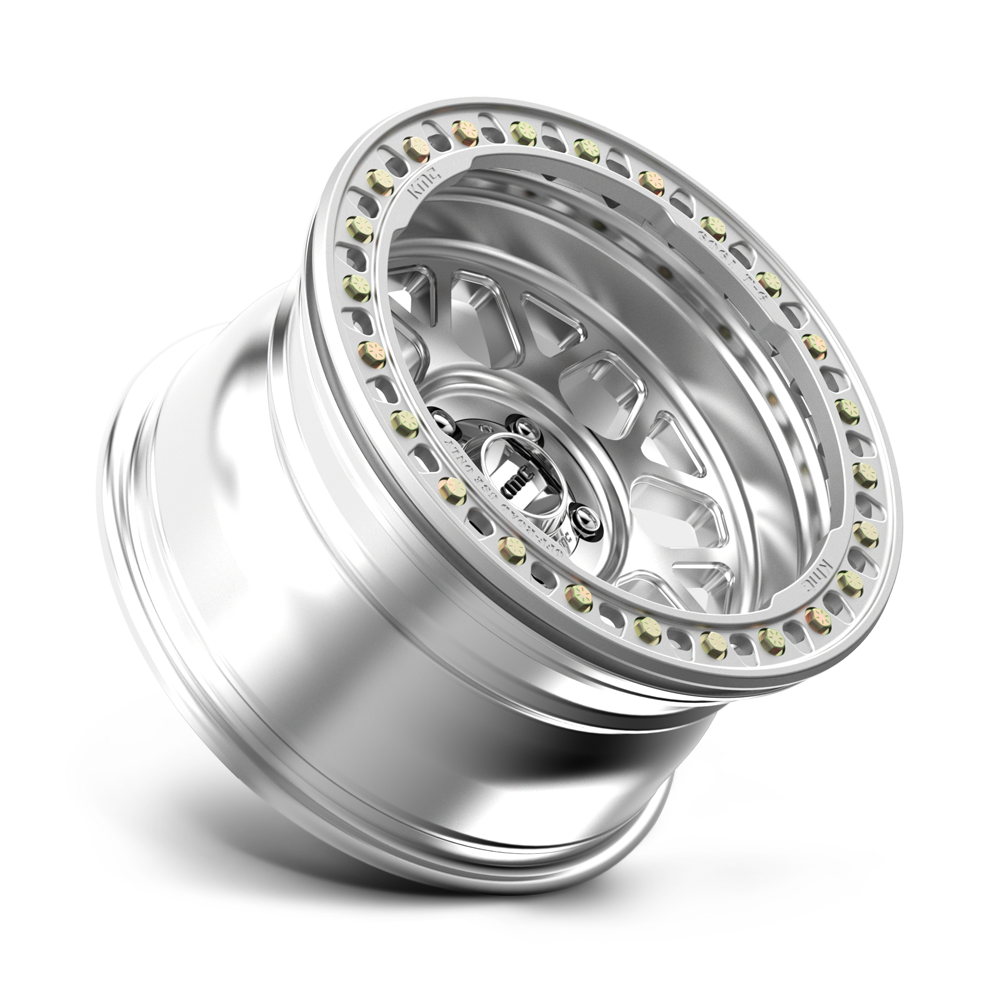 KMC WHEELS | GRENADE CRAWL BEADLOCK Front View Silver