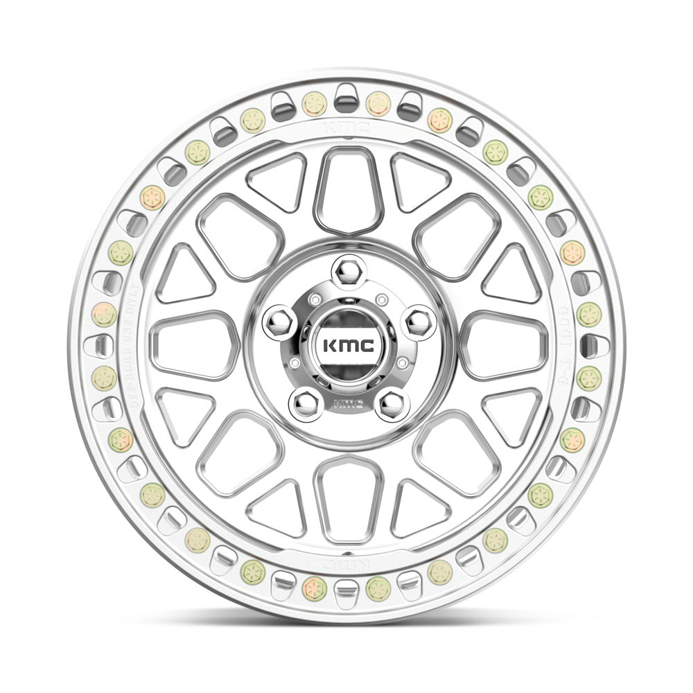 KMC WHEELS | GRENADE CRAWL BEADLOCK Front View Silver