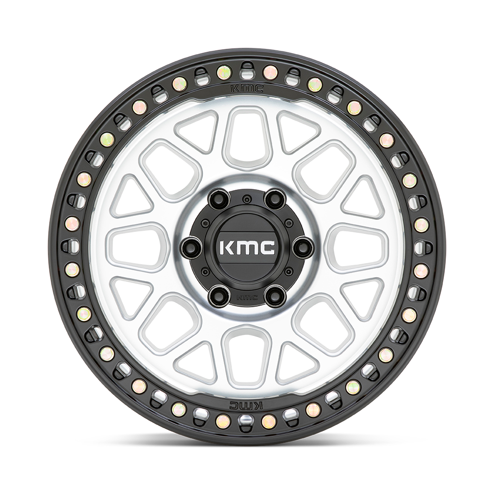 KMC WHEELS | GRS | GLOSS SILVER W/ MACHINED FACE | MACHINED W/ SATIN BLACK LIP