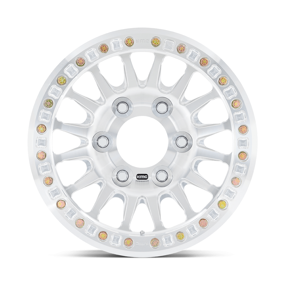 KMC WHEELS | IMPACT FORGED BEADLOCK Front View Silver