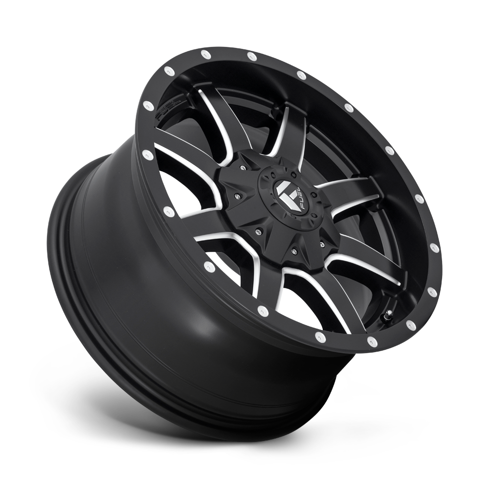 Fuel Wheels | MAVERICK DEEP LIP Front View Black