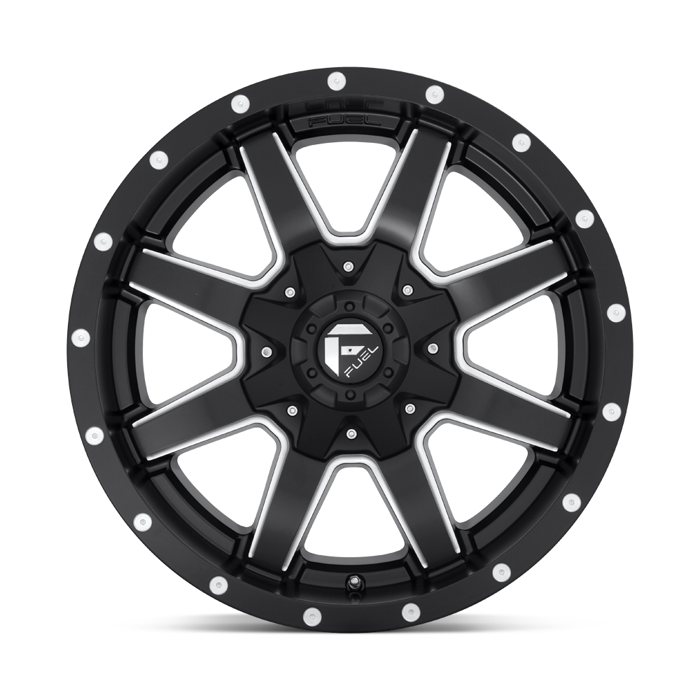 Fuel Wheels | MAVERICK DEEP LIP Front View Black