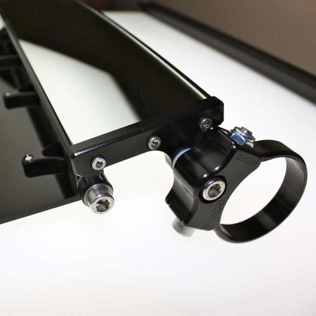 12″ Wide Panoramic Rearview Mirror with Folding Sun Visor – Dark Tinted Shield Side View