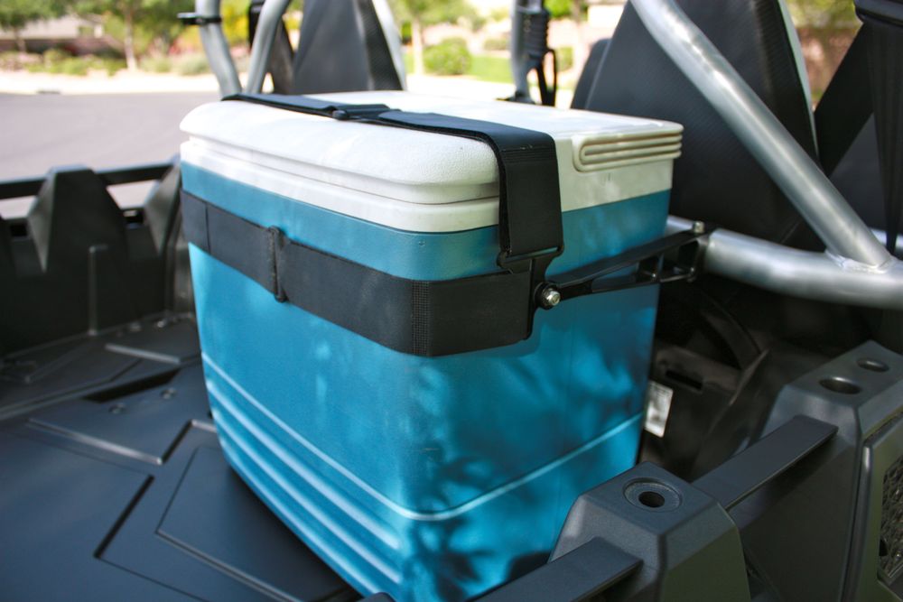 Cargo Mounting System For Coolers / Cargo Boxes Front View