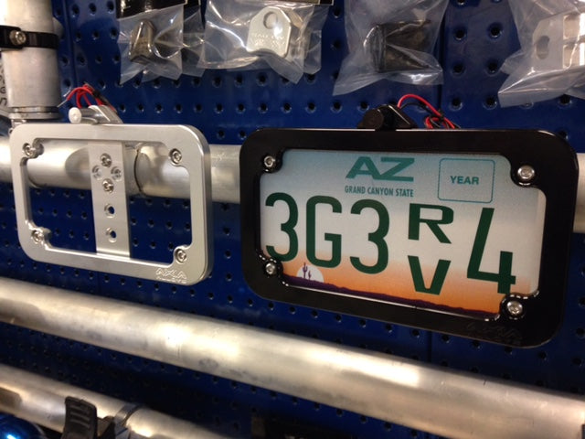 Cage Mounted LED License Plate Frame Front View