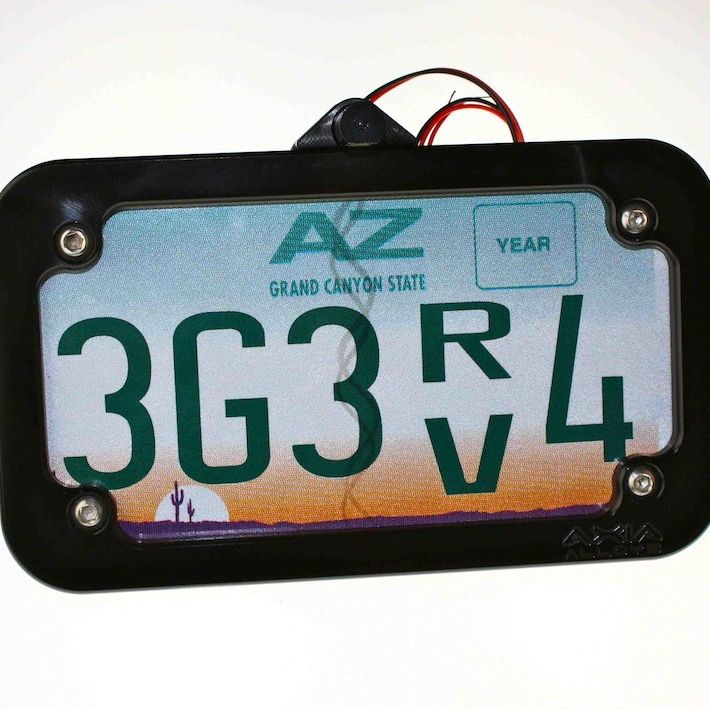Cage Mounted LED License Plate Frame Front View