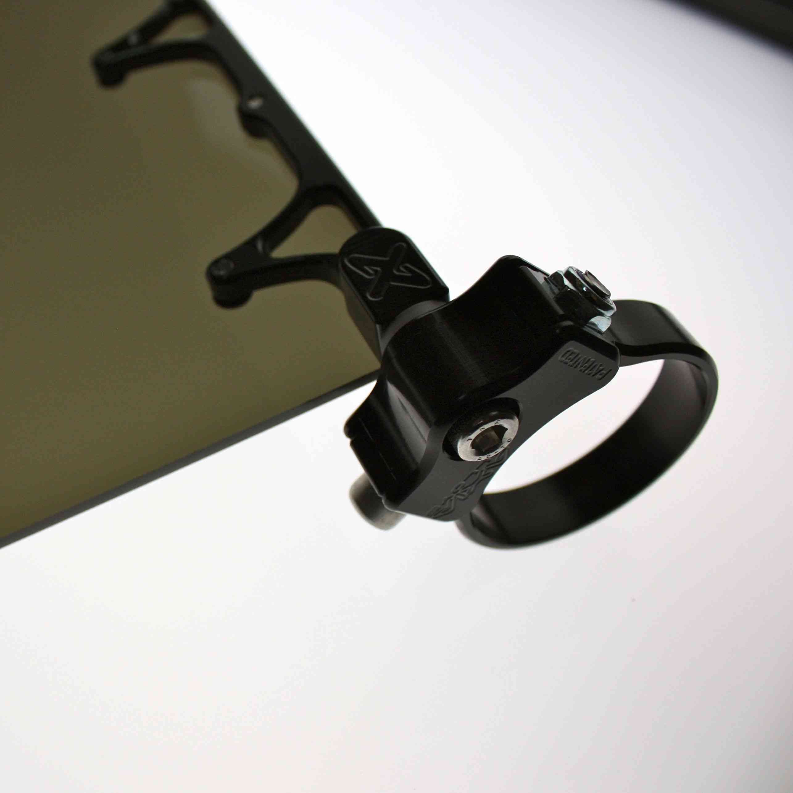 12″ x 6″ Wide Mount Sun Visor – Solid Black Shield Front View