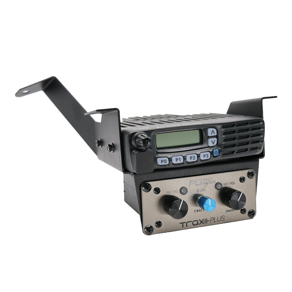 RZR Under Pull Open Box Icom Radio and Intercom Bracket Front View