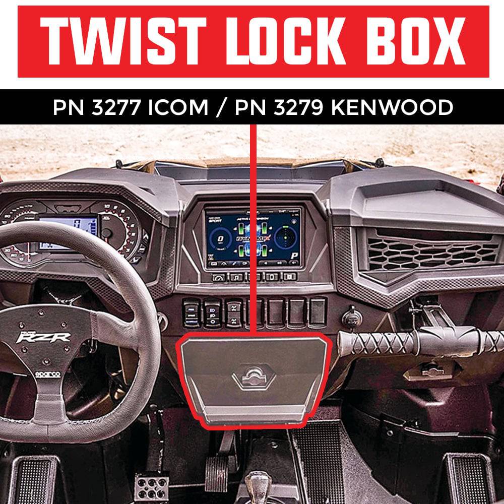 PCI RZR Twist Lock Open Box Replacement Radio and Intercom Bracket