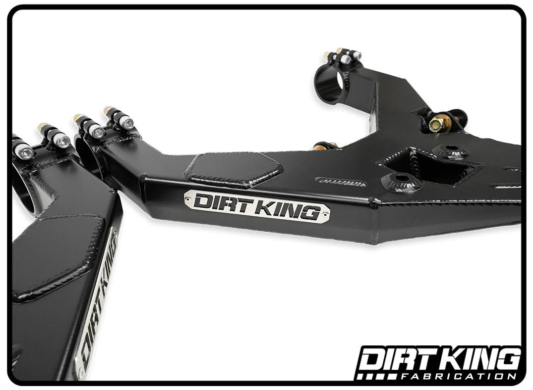2019+ Silverado/Sierra 1500 DIRT KING Stock-Length Performance Lower Control Arms Close-up Display of Included Parts 