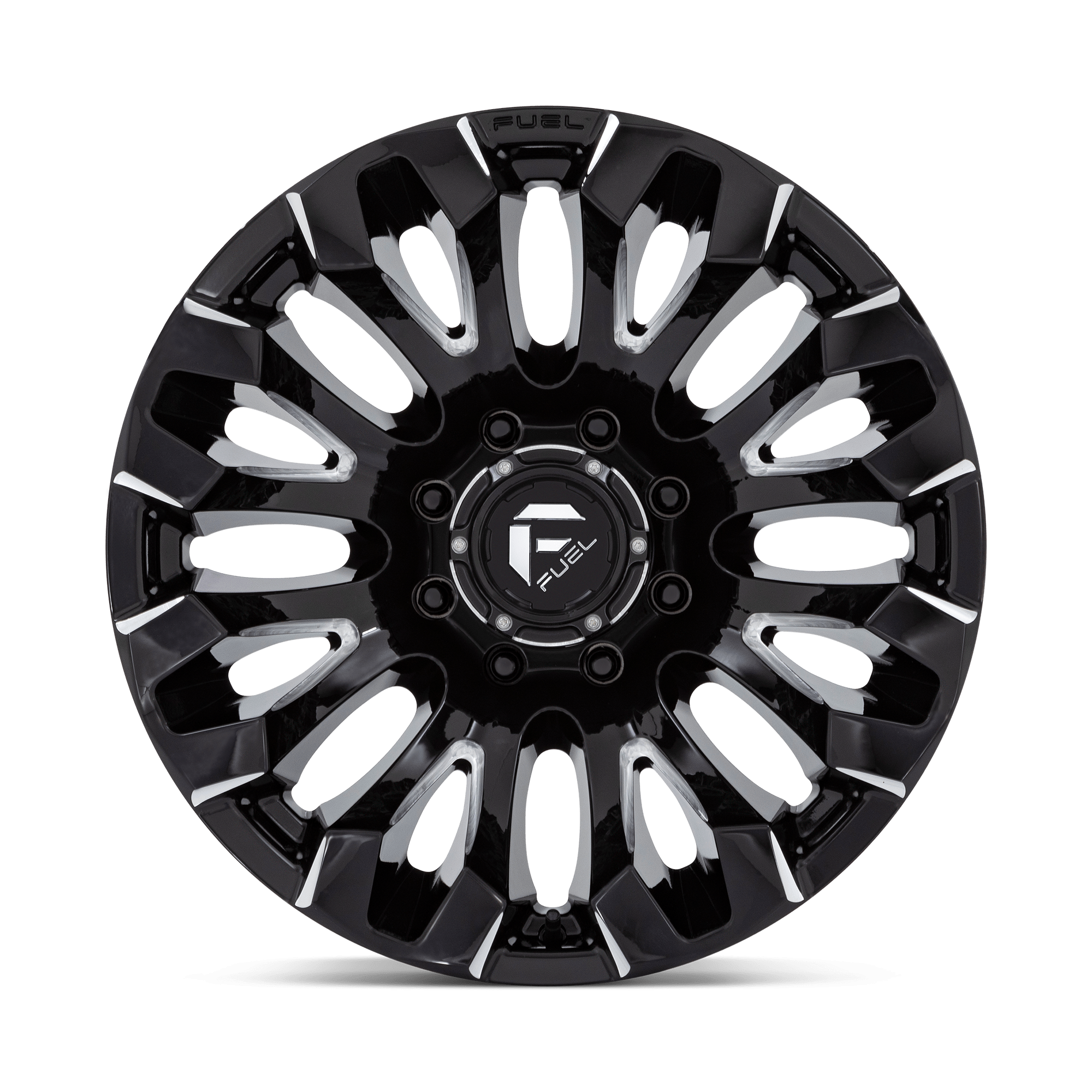 Fuel Wheels | QUAKE Front View Black