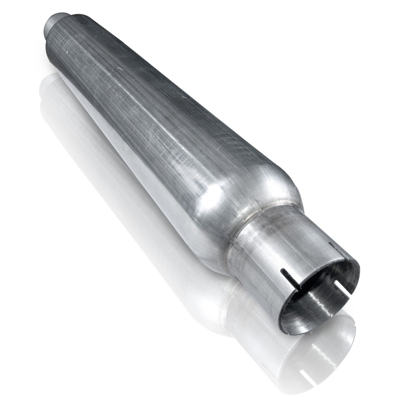 Smooth Tube Muffler Stainless Steel Front View