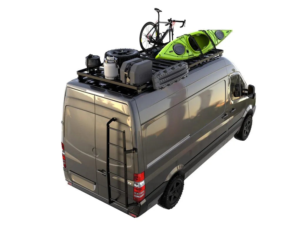 Mercedes-Benz Sprinter 144"/170" / L2/L3 / MWB/LWB Wheelbase w/OEM Tracks (2006-Current) Slimline II Roof Rack Kit / Tall