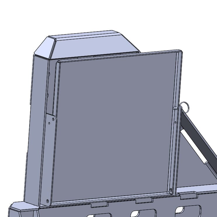 SWING OUT BUMPER FOLDING TABLE Front View