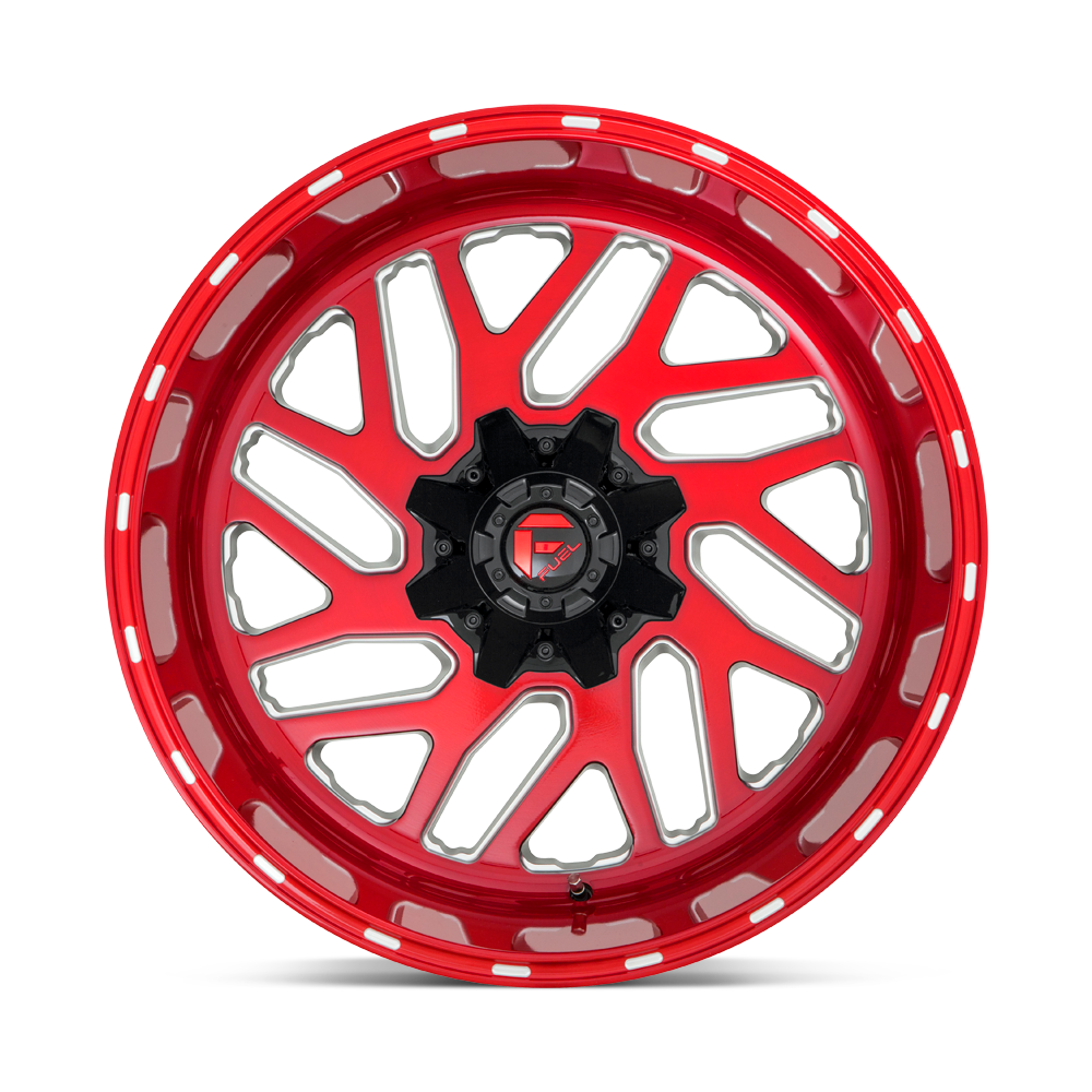 Fuel Wheels | TRITON | BRUSHED GUN METAL TINTED CLEAR/GLOSS BLACK RED TINTED CLEAR/CANDY RED MILLED