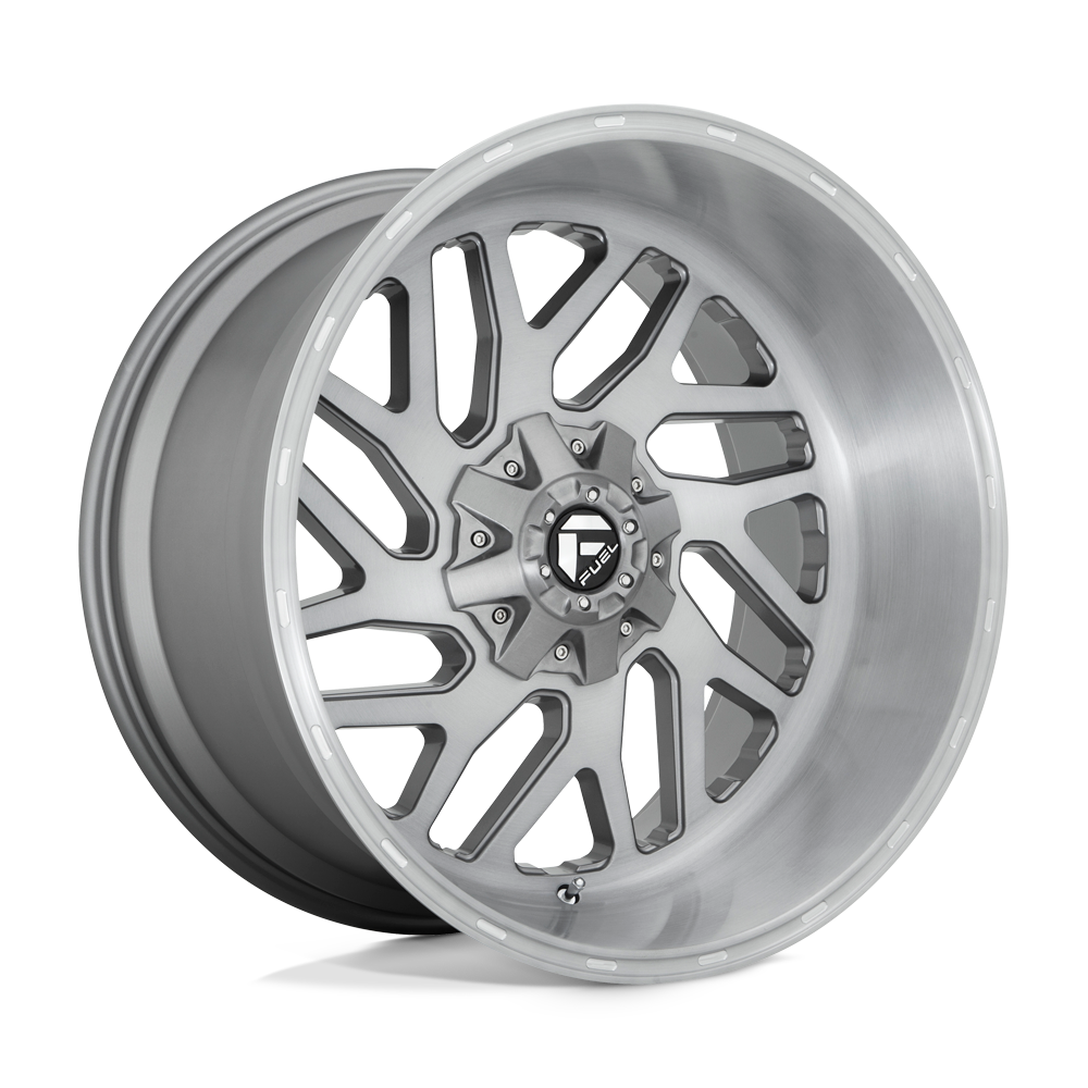 Fuel Wheels | TRITON | BRUSHED GUN METAL TINTED CLEAR/GLOSS BLACK RED TINTED CLEAR/CANDY RED MILLED