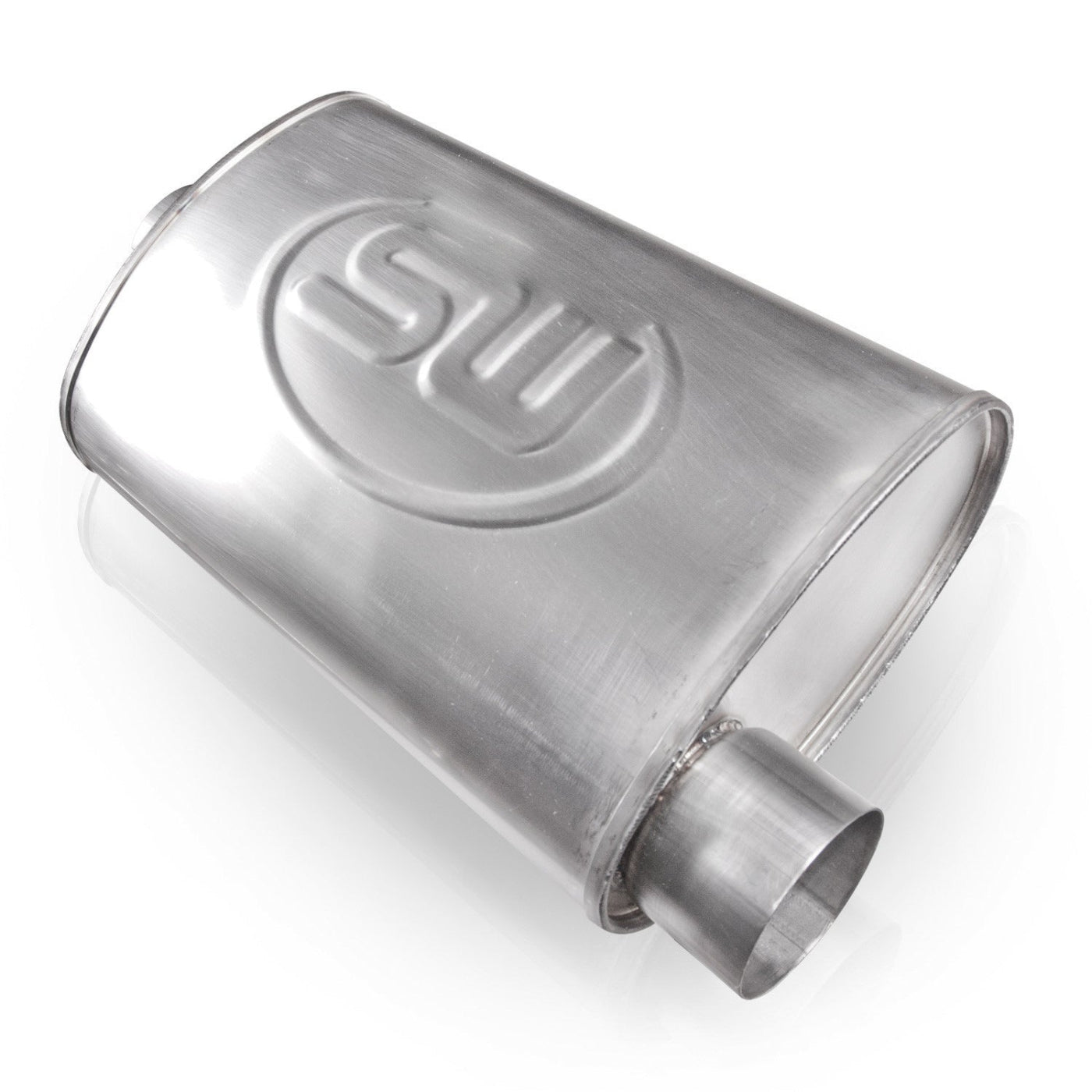 Turbo S-Tube Muffler Stainless Steel Front View