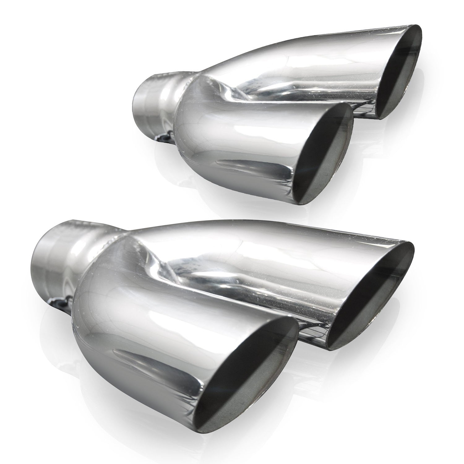 Y-Tip Style Polished Exhaust Tip 304 Stainless Steel