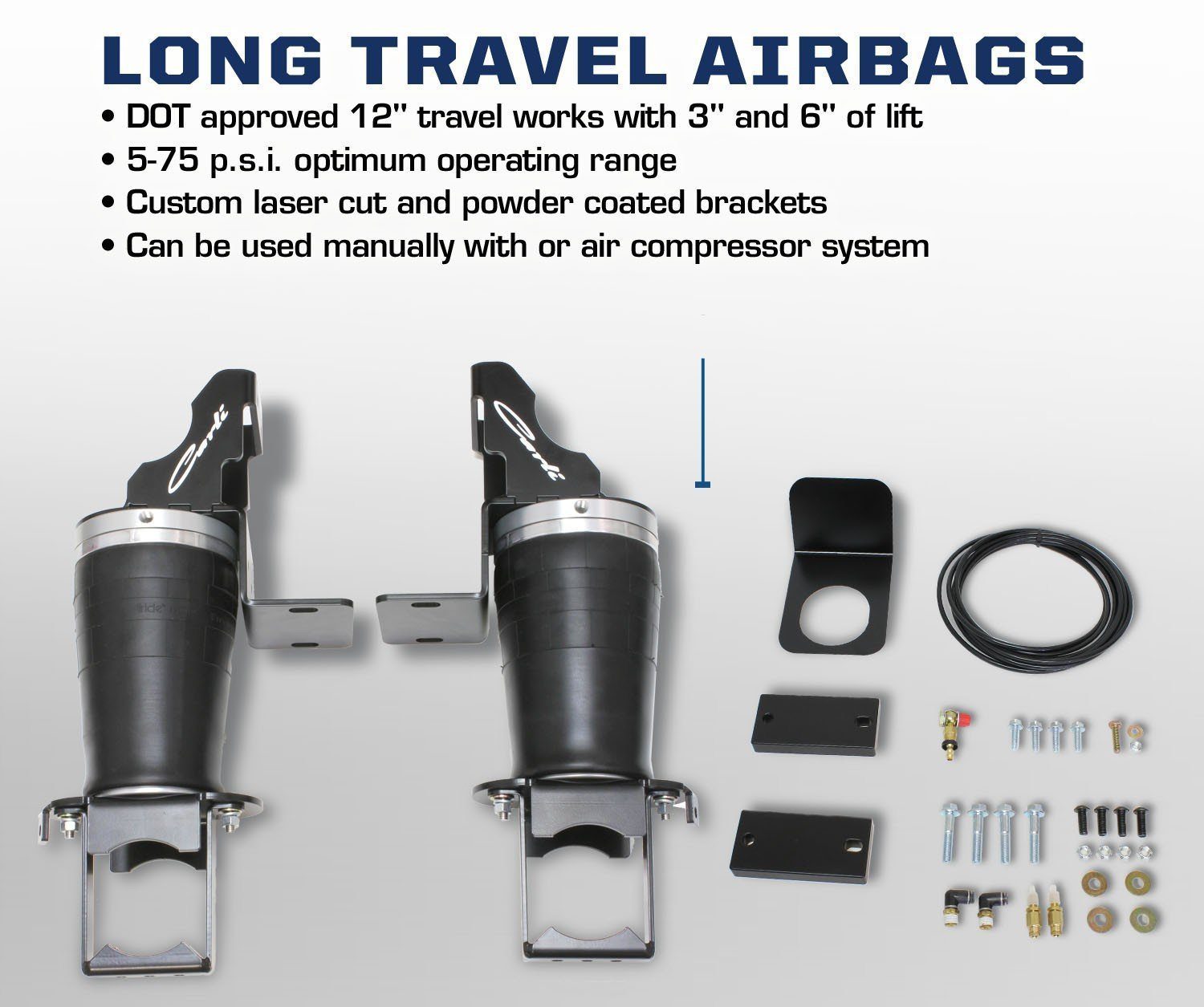 '03-11 Ram 2500/3500 Long Travel Air Bag System Carli Suspension description
