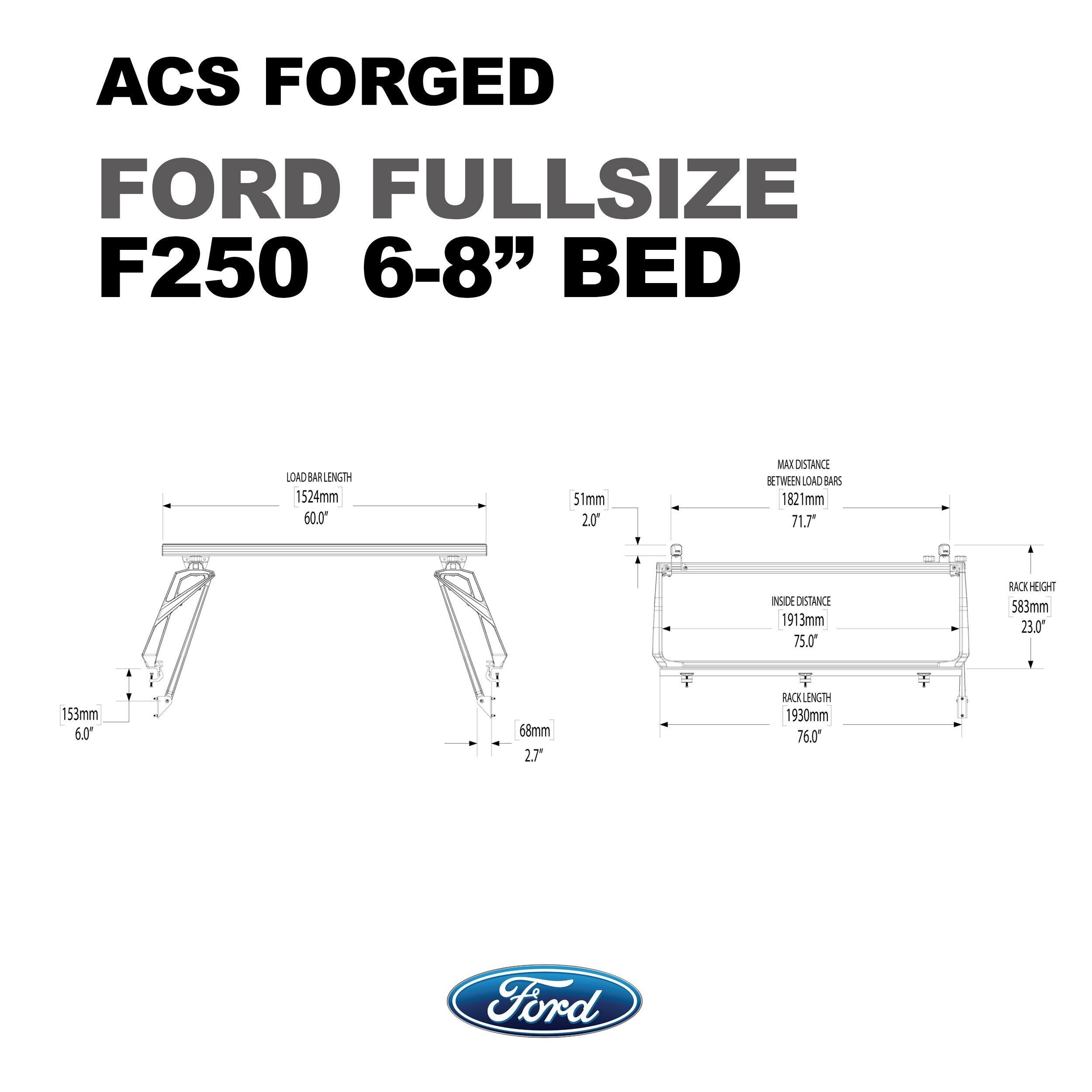 '04-23 Ford F250/350-ACS Forged Bed Accessories Leitner Designs design